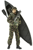 Royal Marines Commando with Canoe