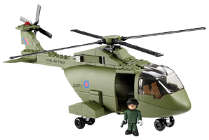HM Armed Forces RAF Merlin Helicopter Set (includes Pilot Micro-Figure)